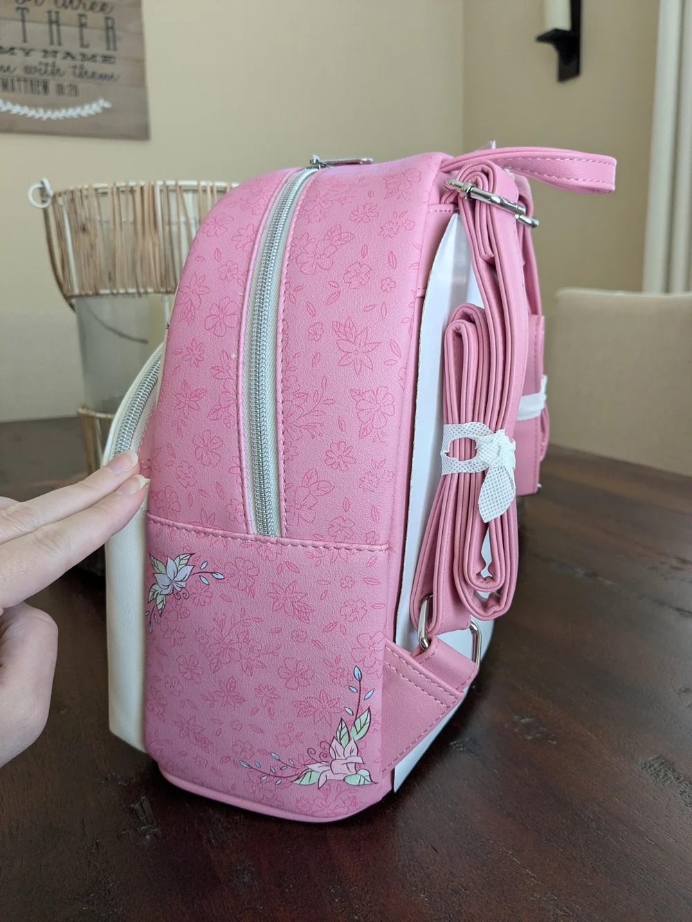 Loungefly Rapunzel Pink & White Mini Backpack